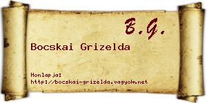 Bocskai Grizelda névjegykártya